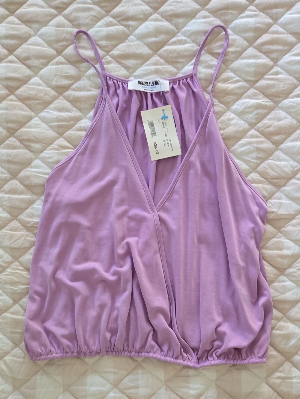 Double Zero Lilac V-Neck Wrap Cami